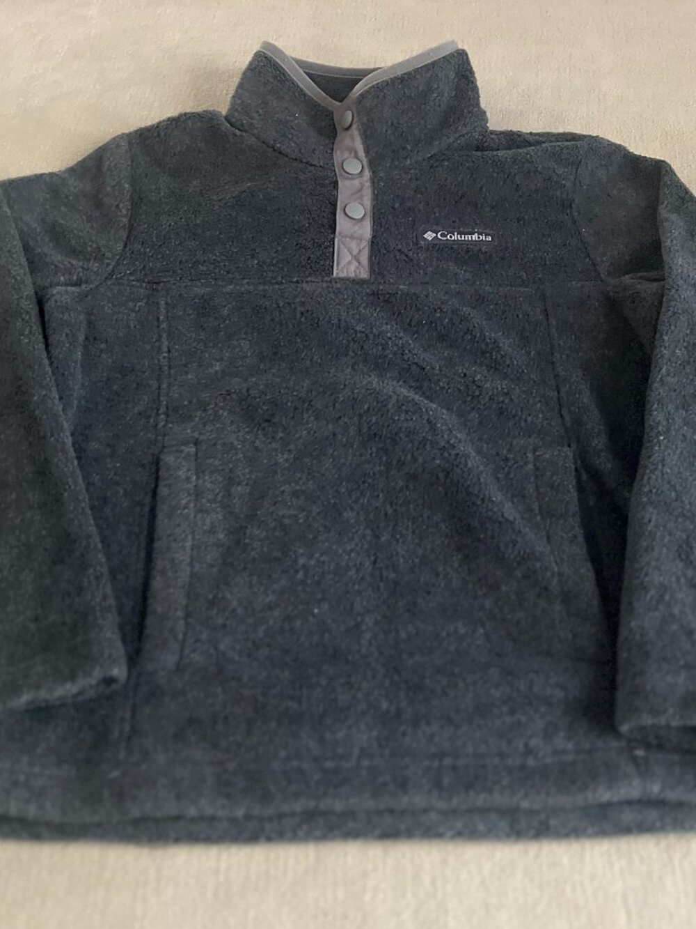 Columbia Boys Charcoal Fleece Sweater Long Sleeves Size S [8]